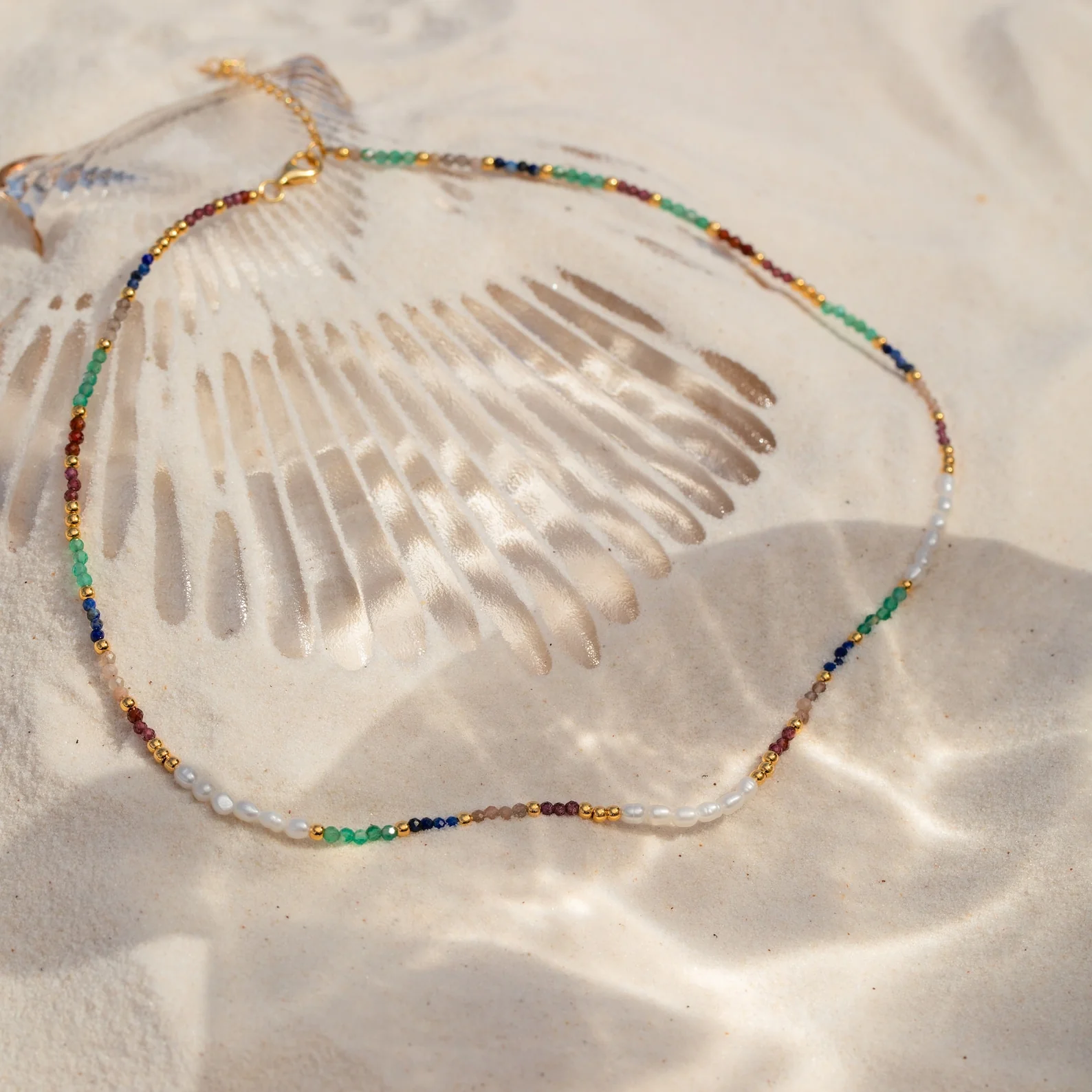 Oasis Rainbow Beaded Necklace - Image 3