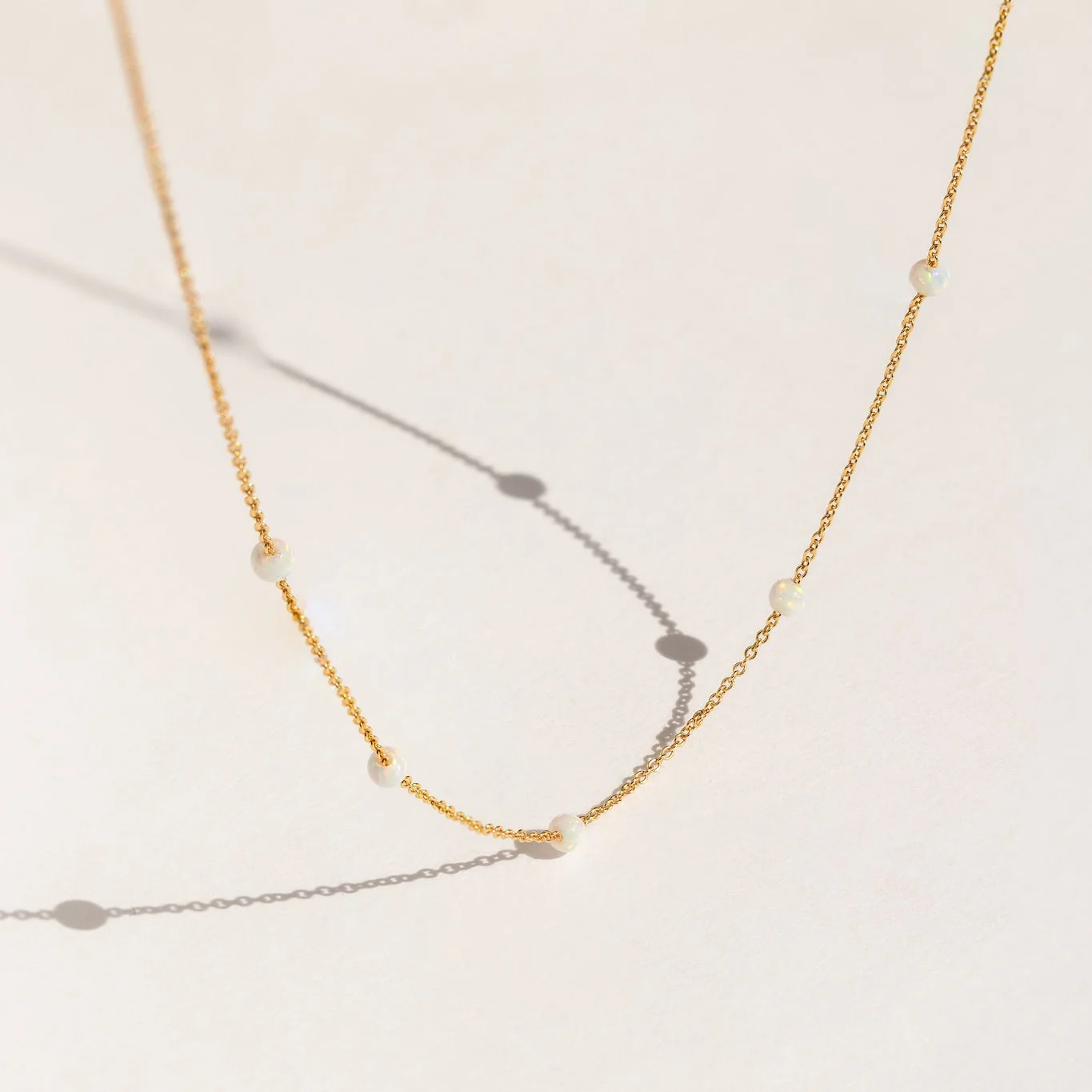 Opal Station Necklace