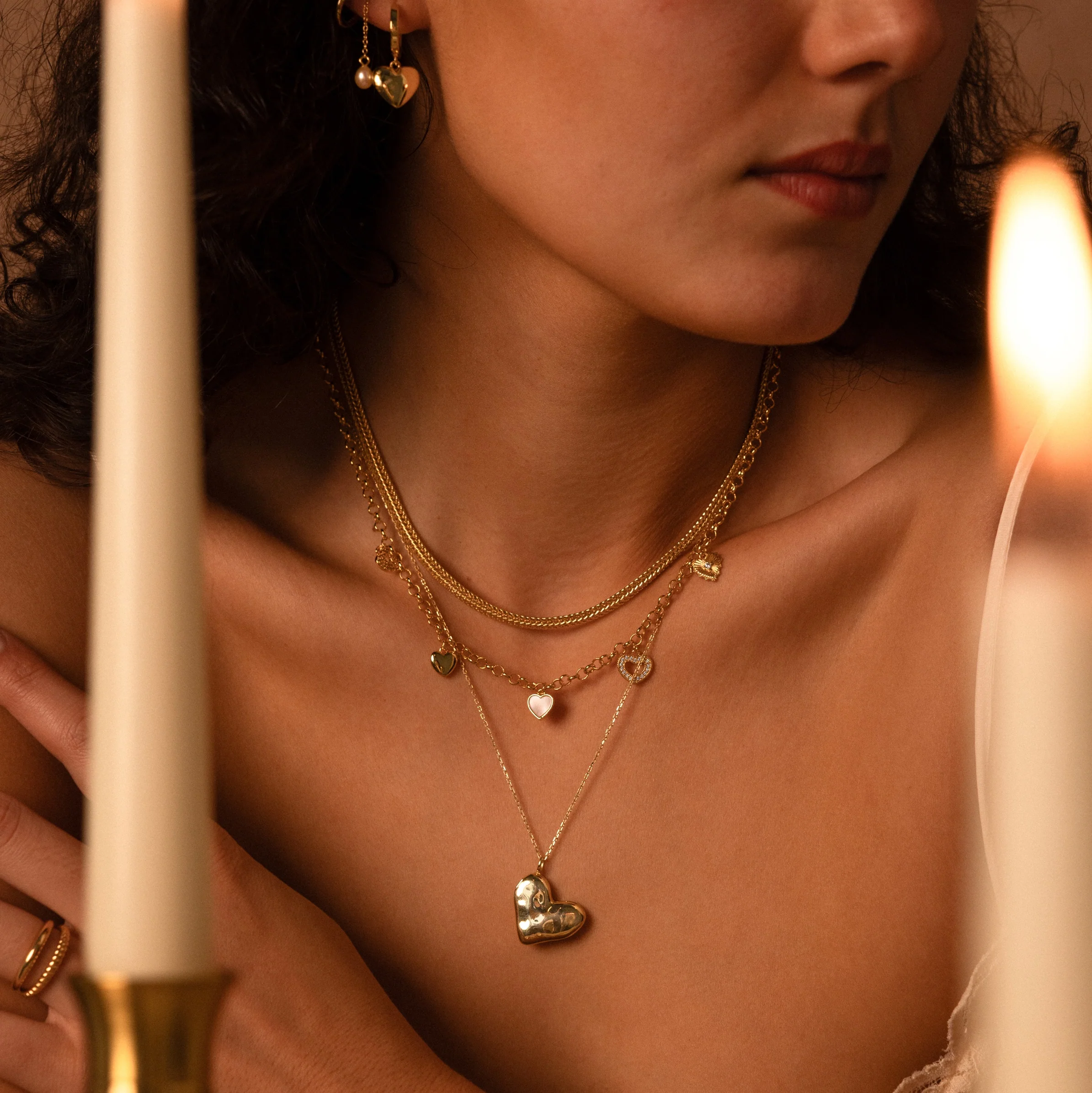 Organic Heart Locket Necklace - Image 8