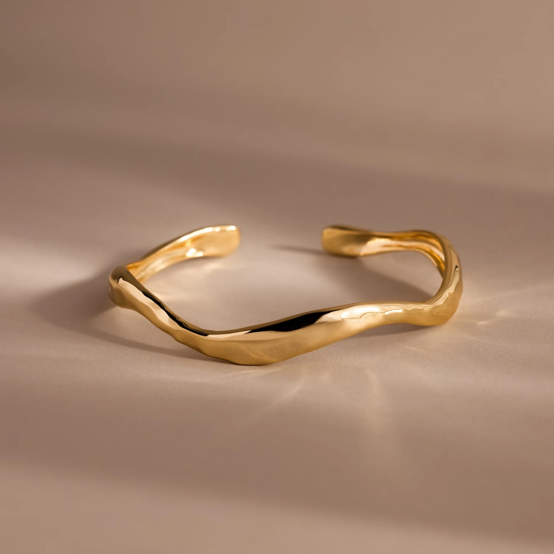 Organic Wavy Cuff Bracelet