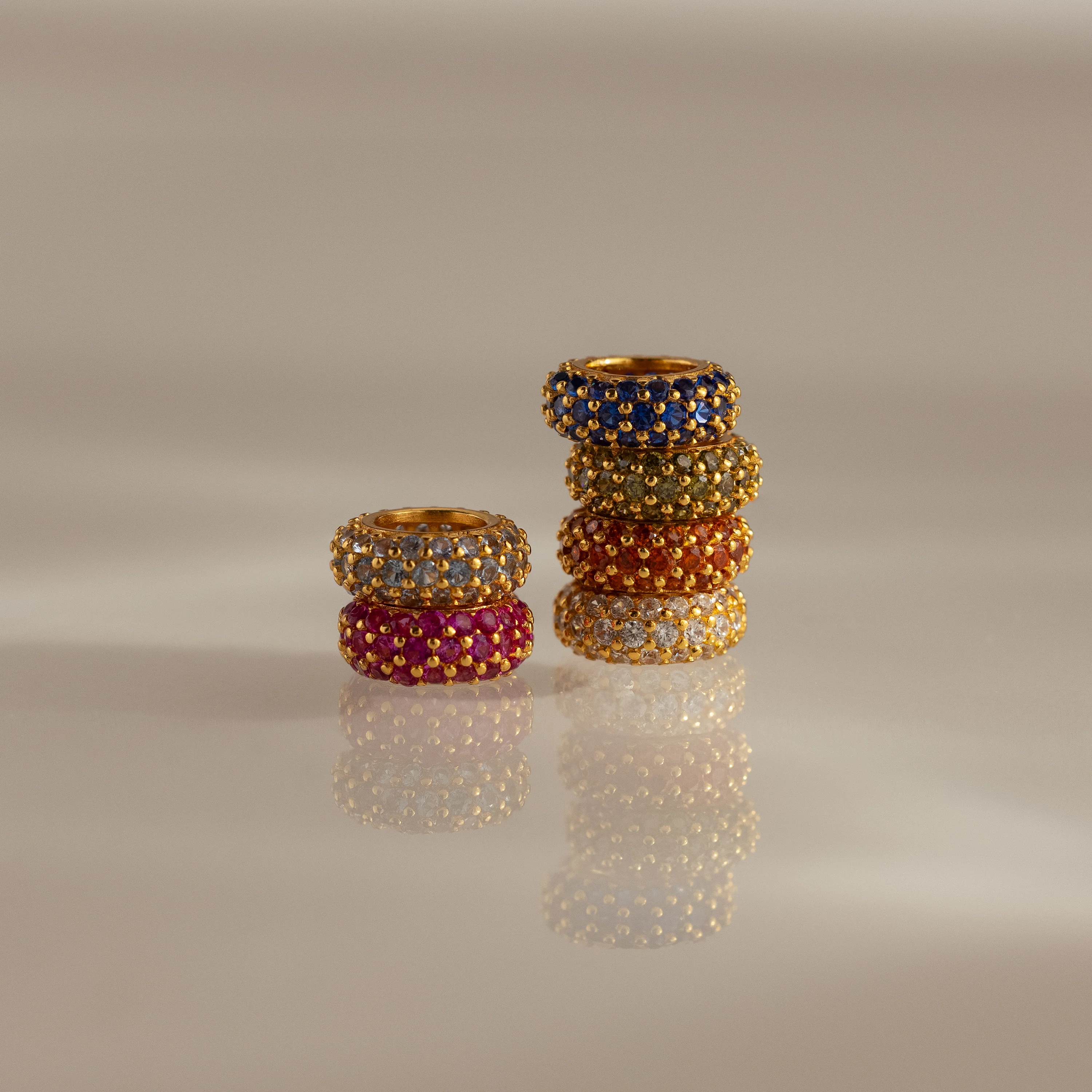 Pave Blue Zircon Charm Spacer - Image 3