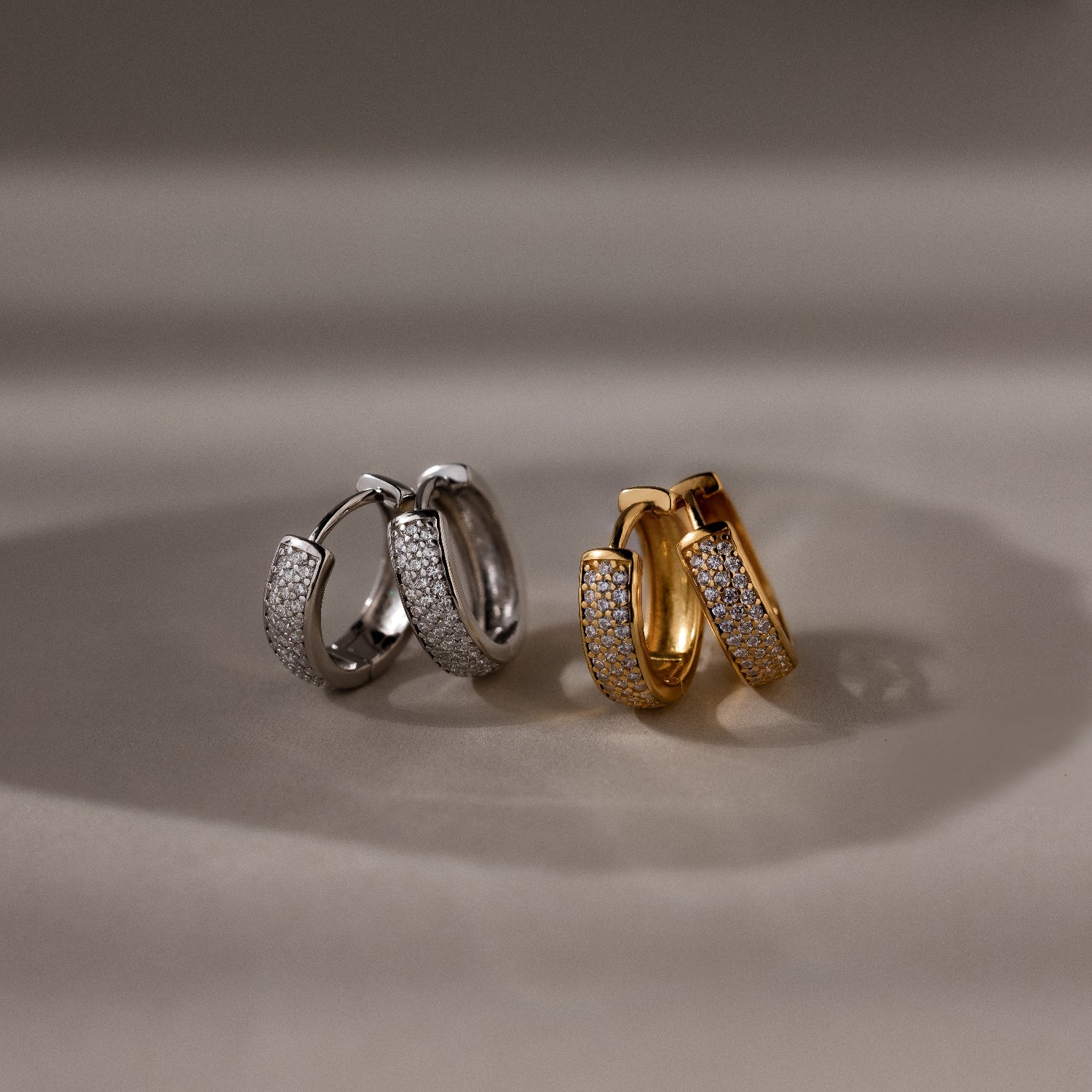 Pave Diamond Huggies - Image 3