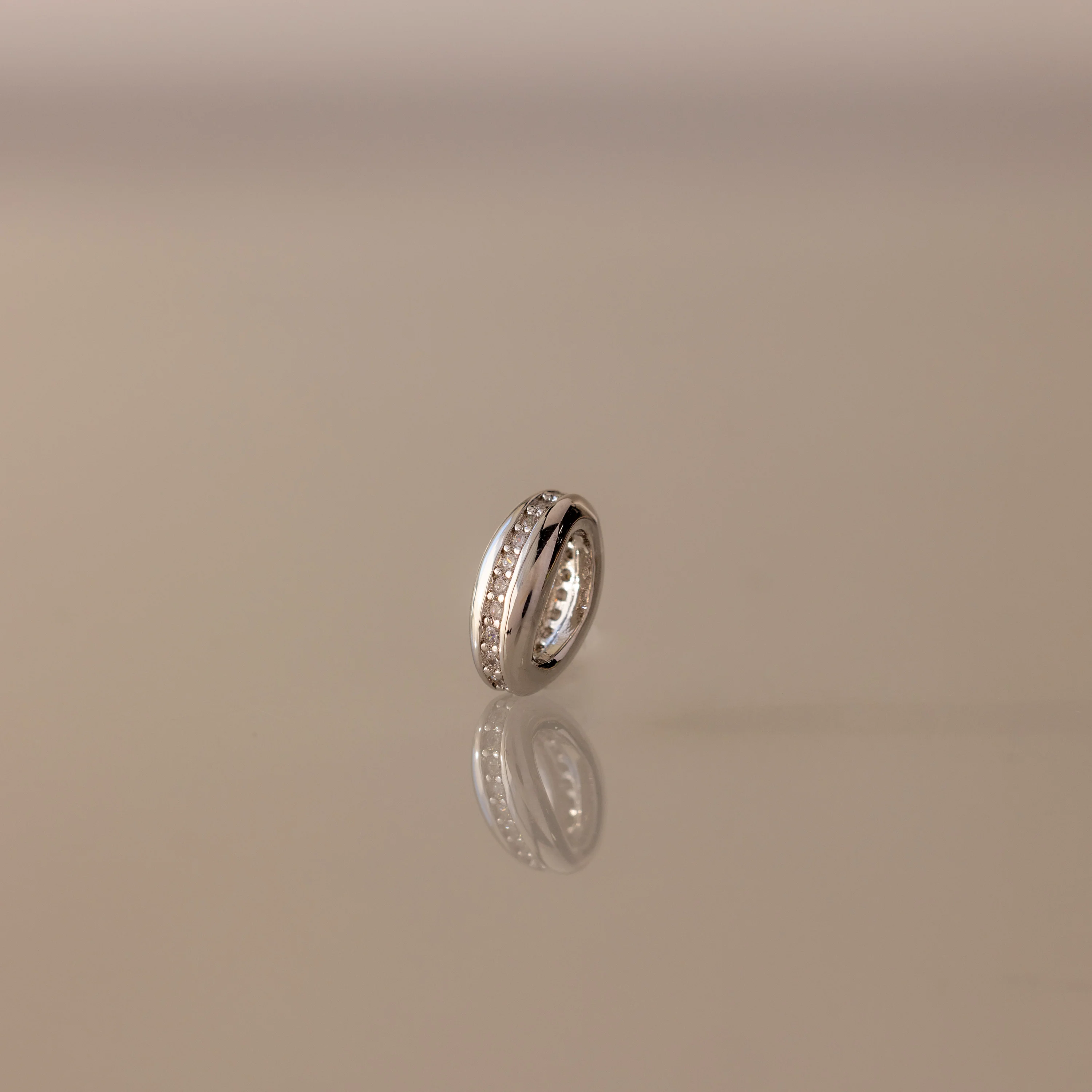 Pave Dome Spacer Charm