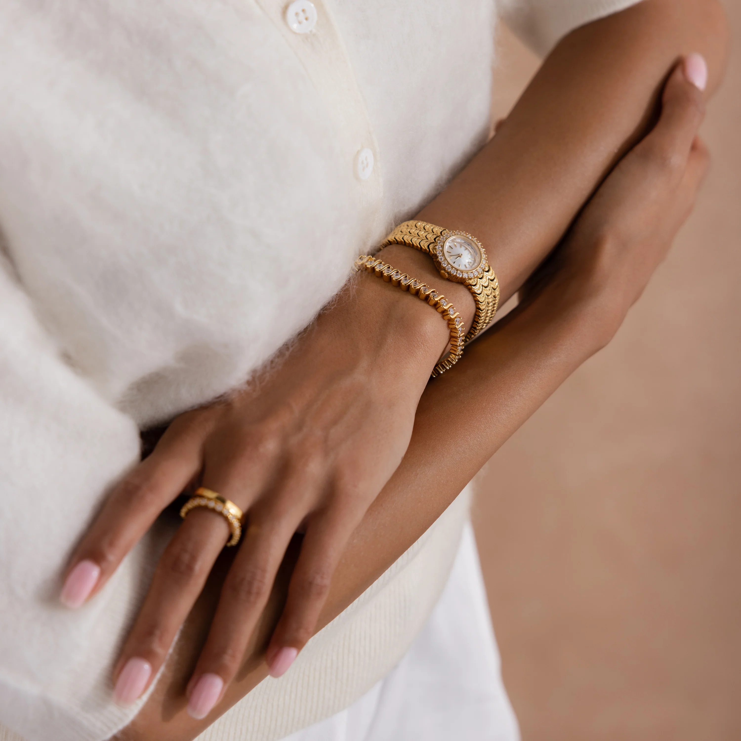 Pave Scalloped Timepiece - Image 4