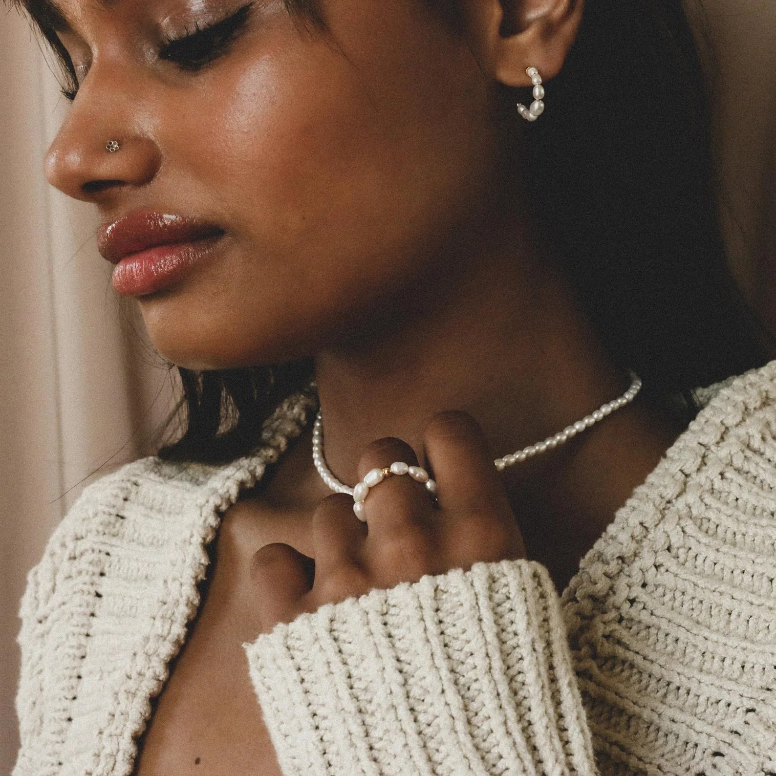 Pearl Beaded Ring - Image 6