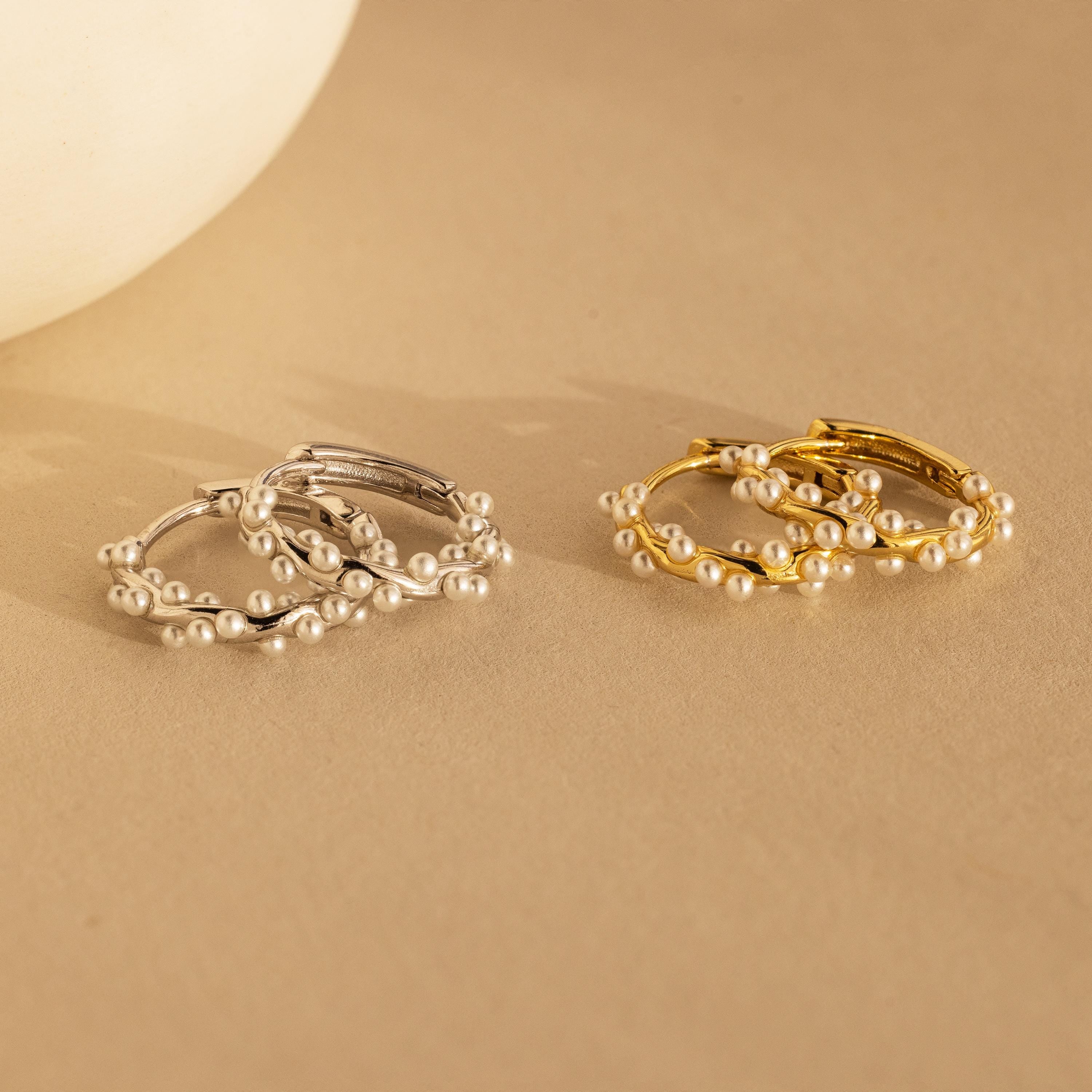 Pearl Cluster Huggies - Image 5
