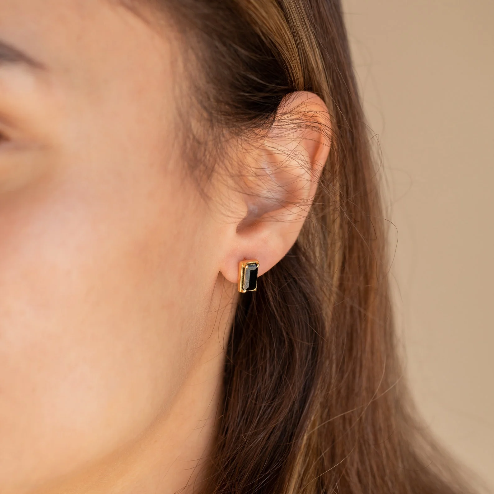 Rectangle Black Onyx Studs - Image 2