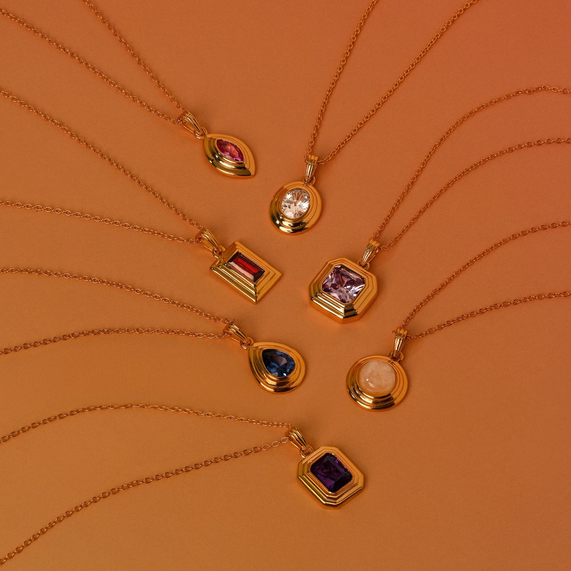 Ribbed Opal Pendant Necklace - Image 3