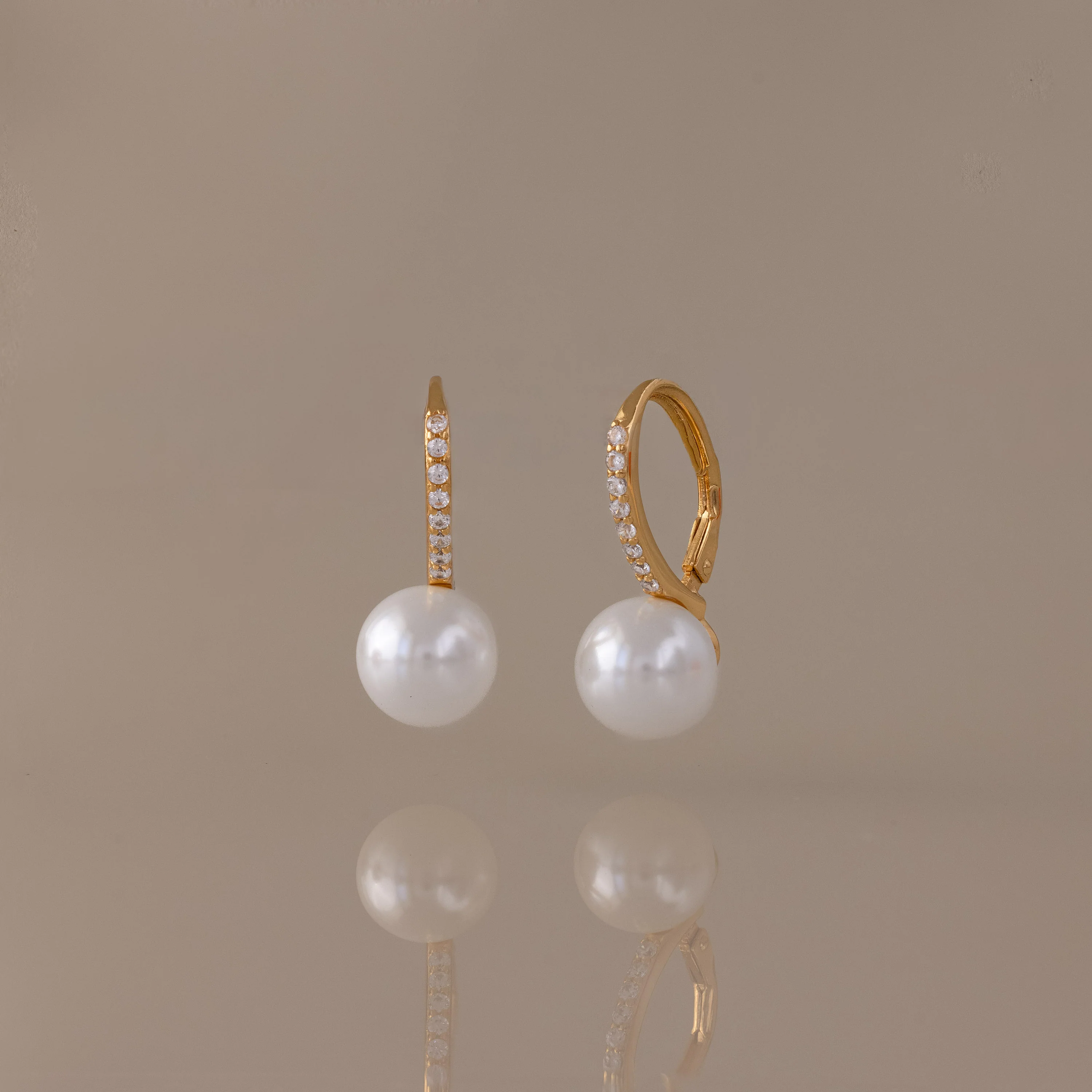 Shimmer Pearl Drop Earrings
