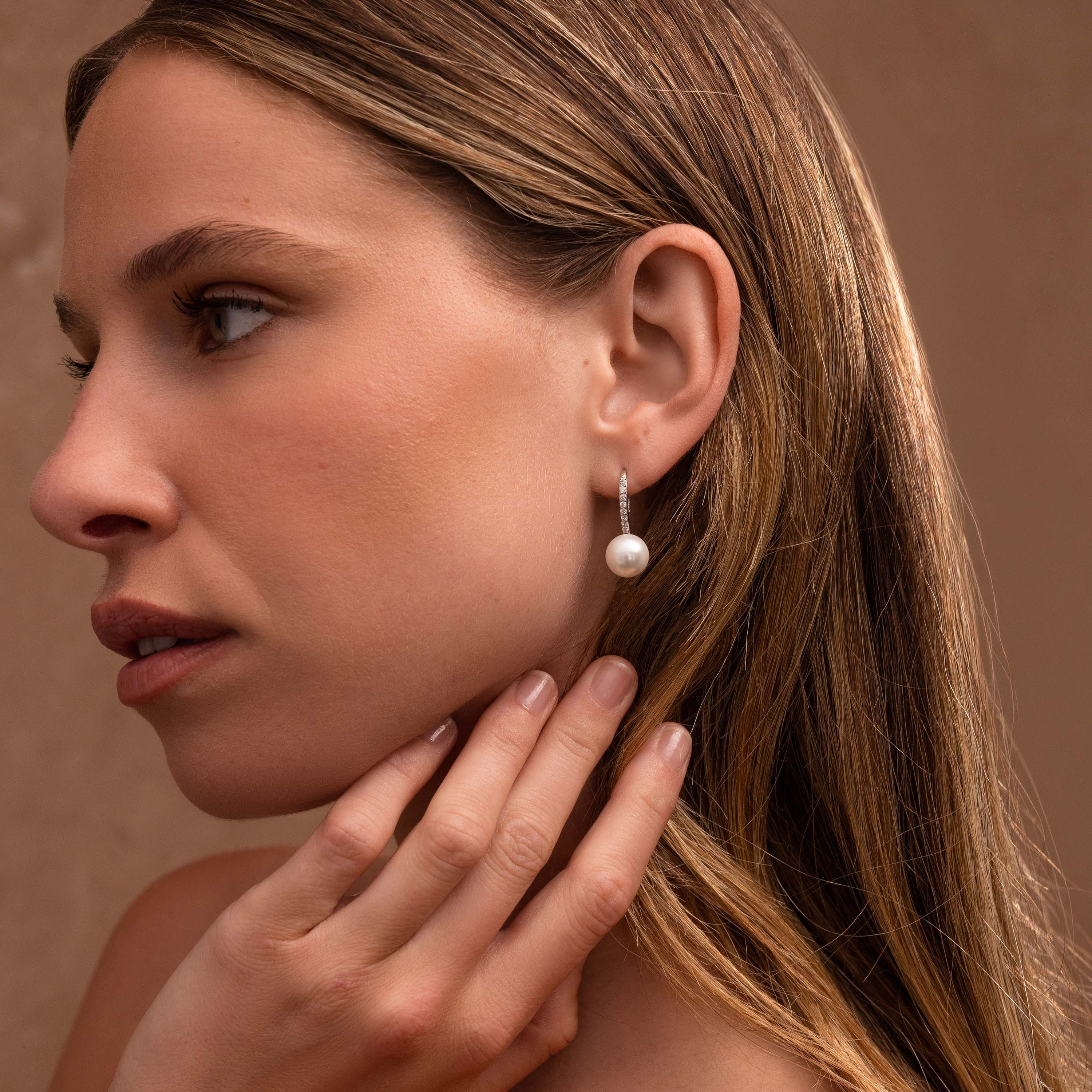Shimmer Pearl Drop Earrings - Image 8