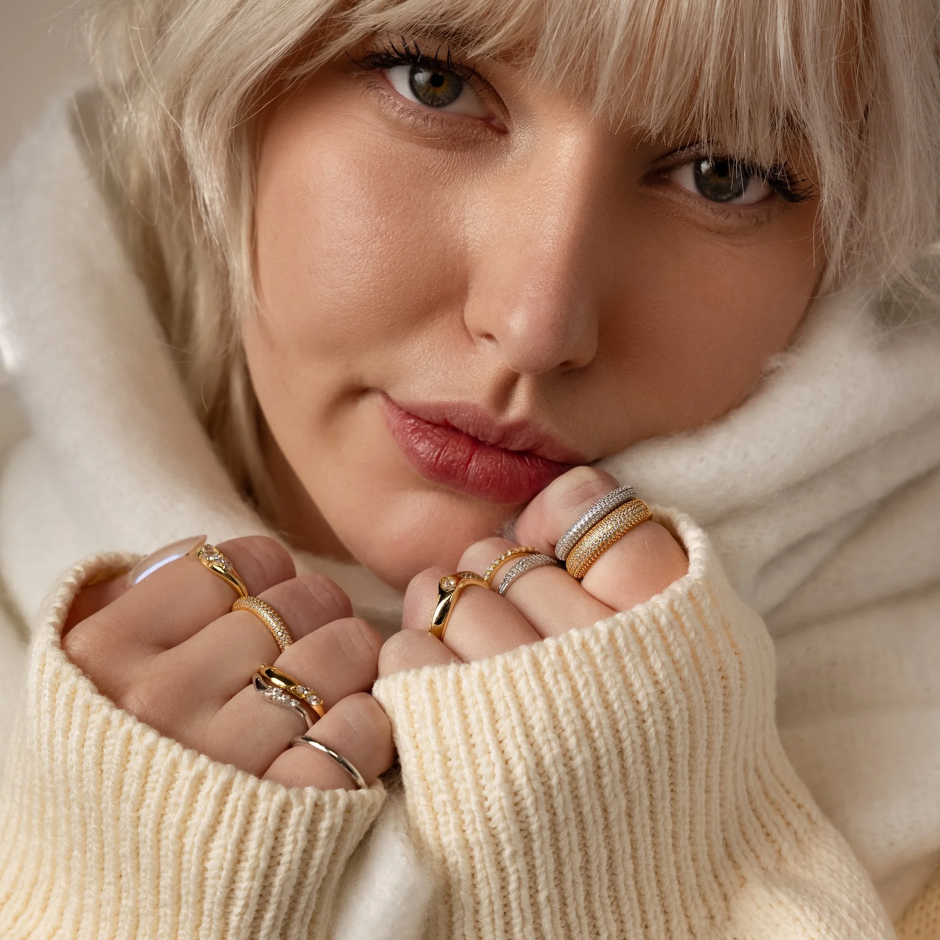 Skinny Pave Stacking Ring - Image 6