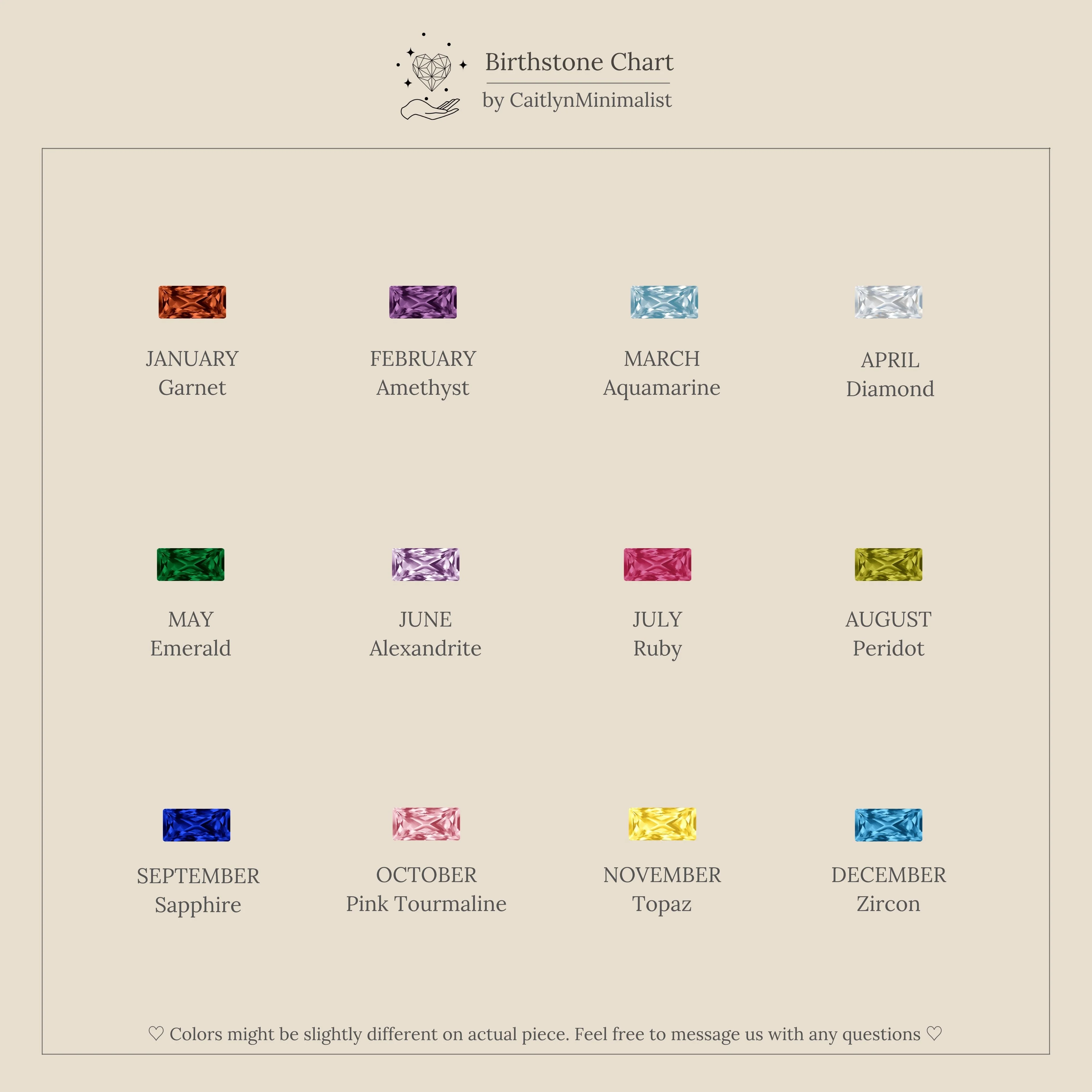 Staggered Baguette Birthstone Huggies - Image 15