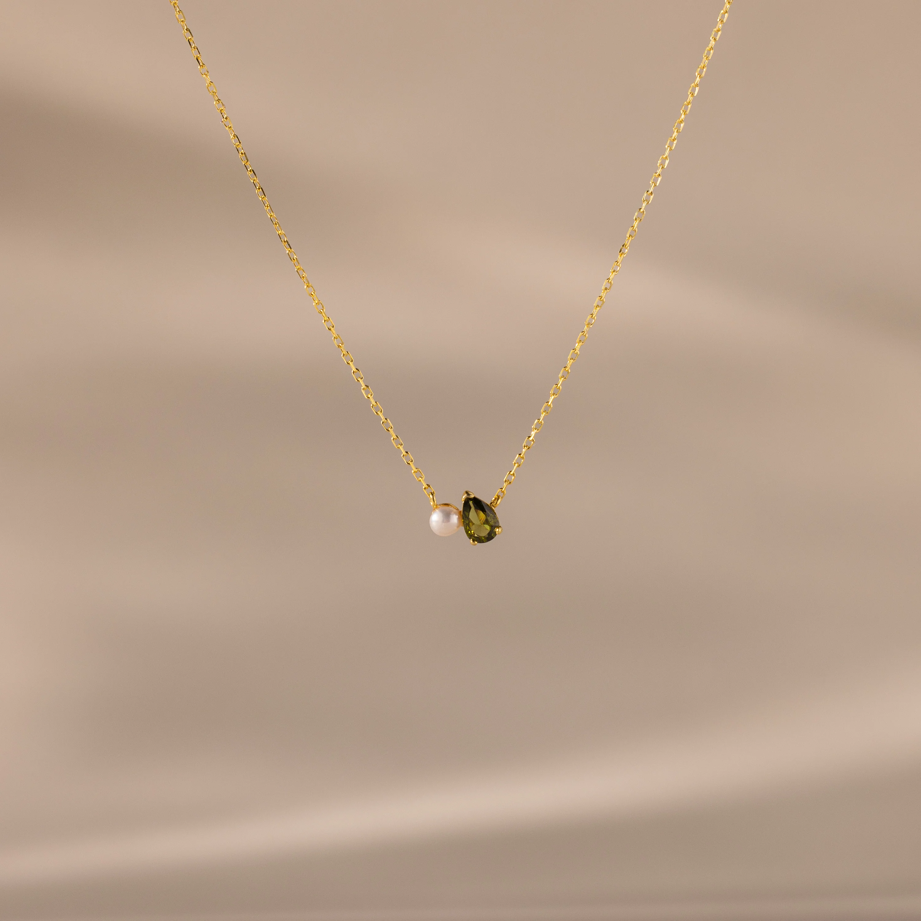 Teardrop Birthstone & Pearl Necklace - Image 13