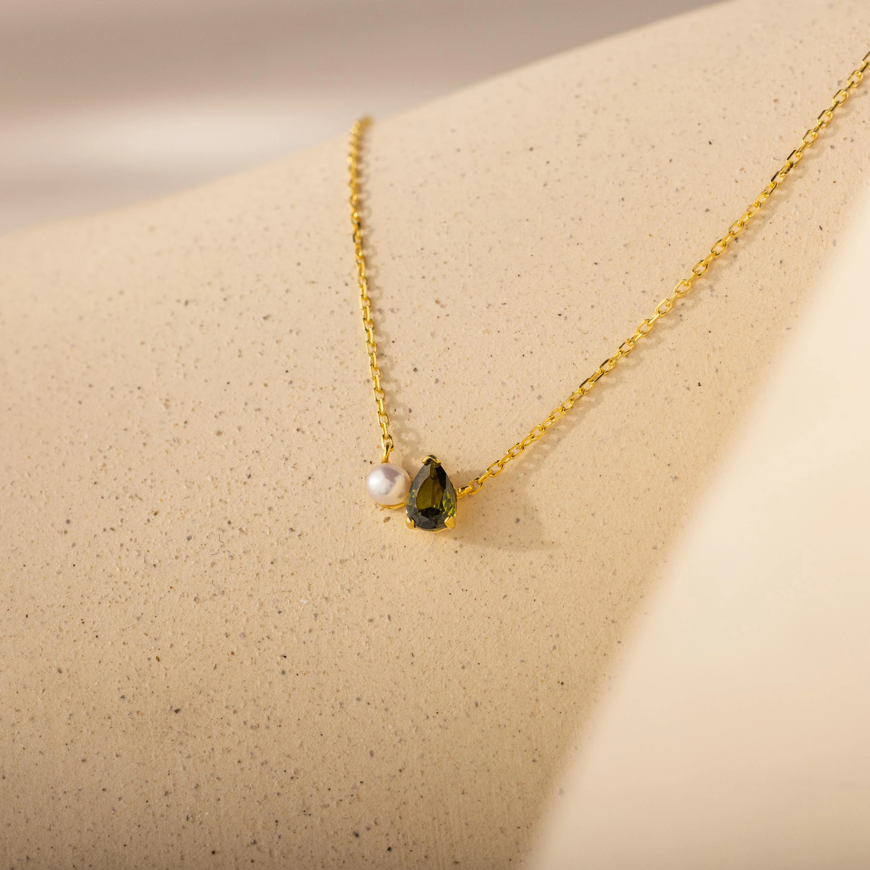 Teardrop Amethyst & Pearl Necklace