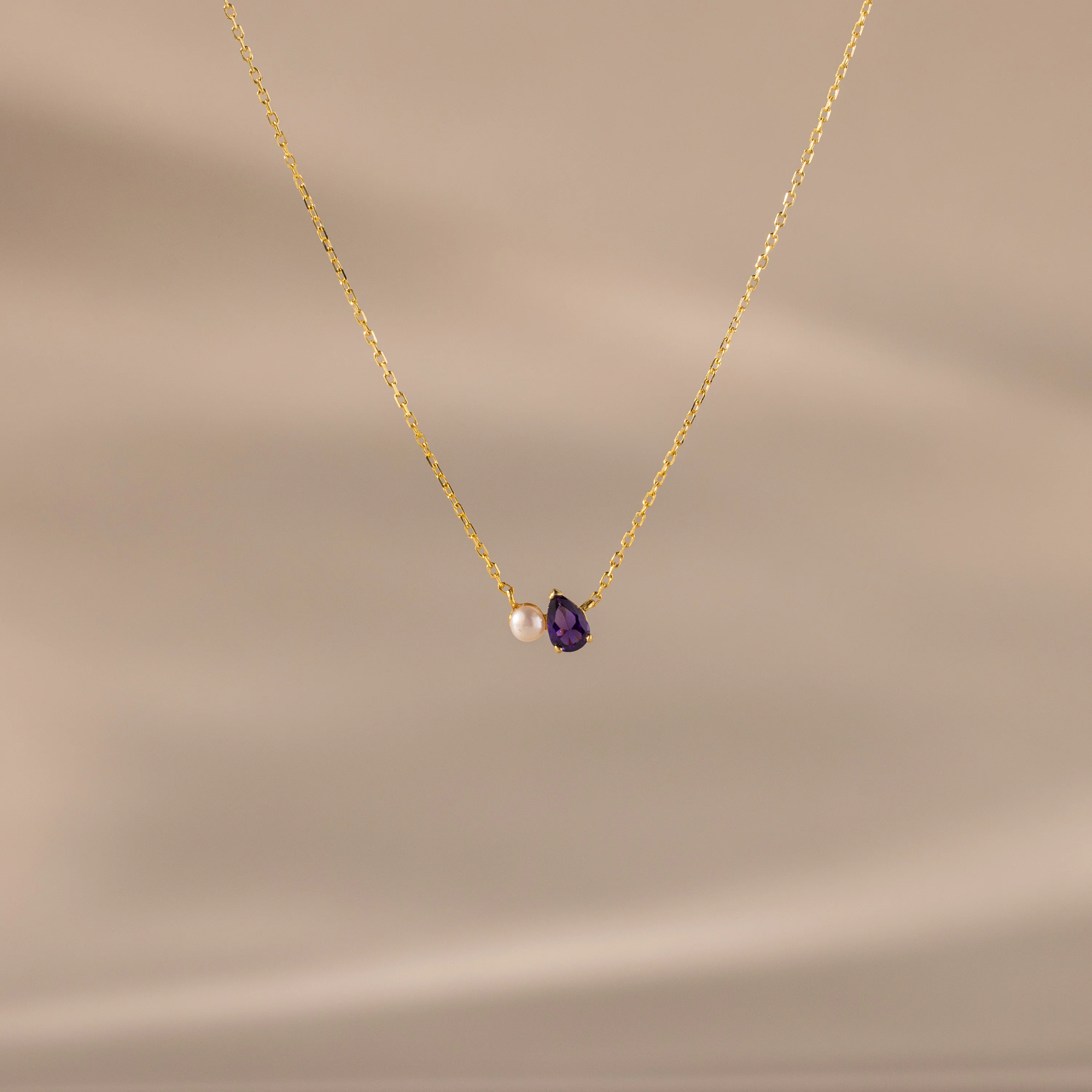 Teardrop Ruby & Pearl Necklace - Image 2