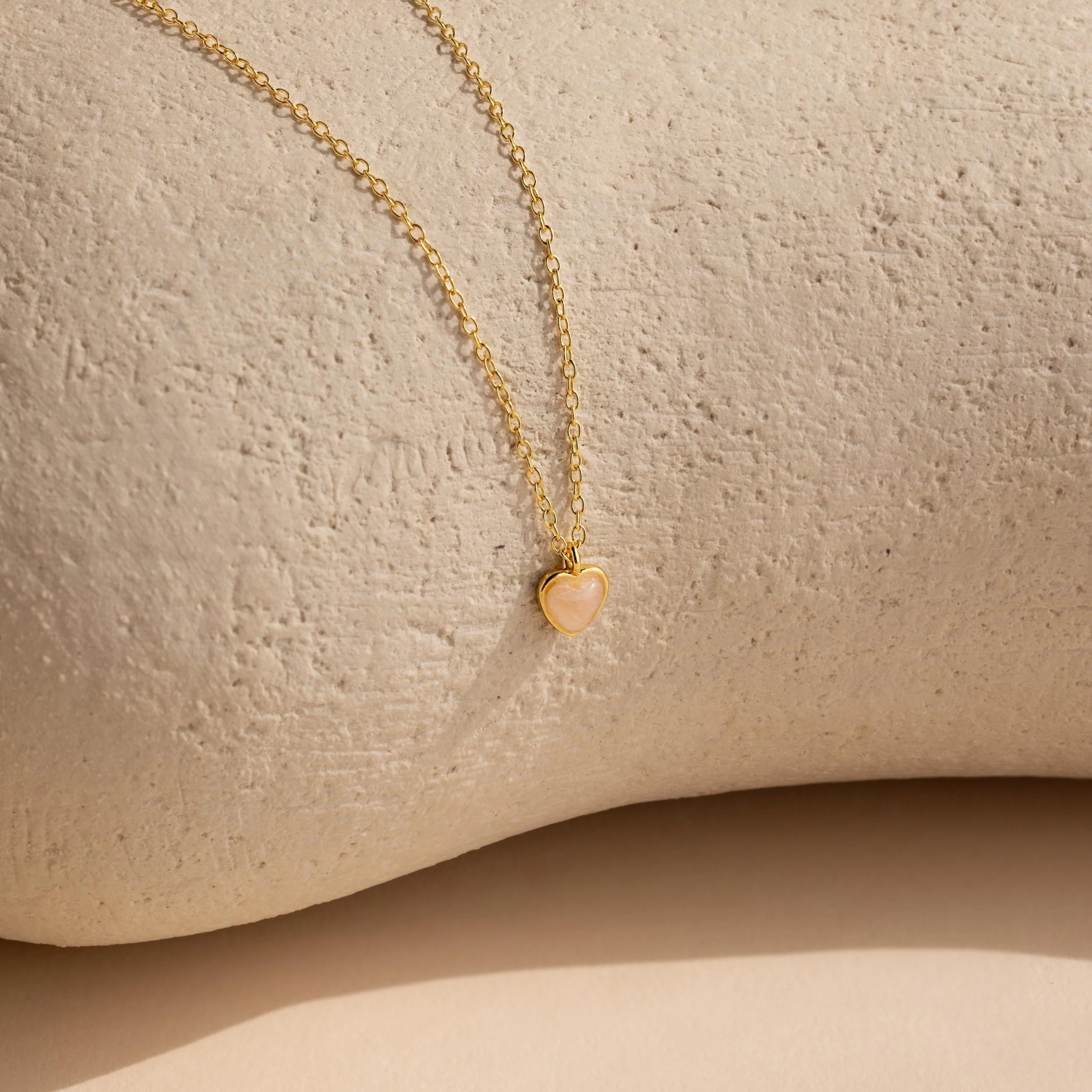 Tiny Rose Quartz Heart Necklace - Image 7