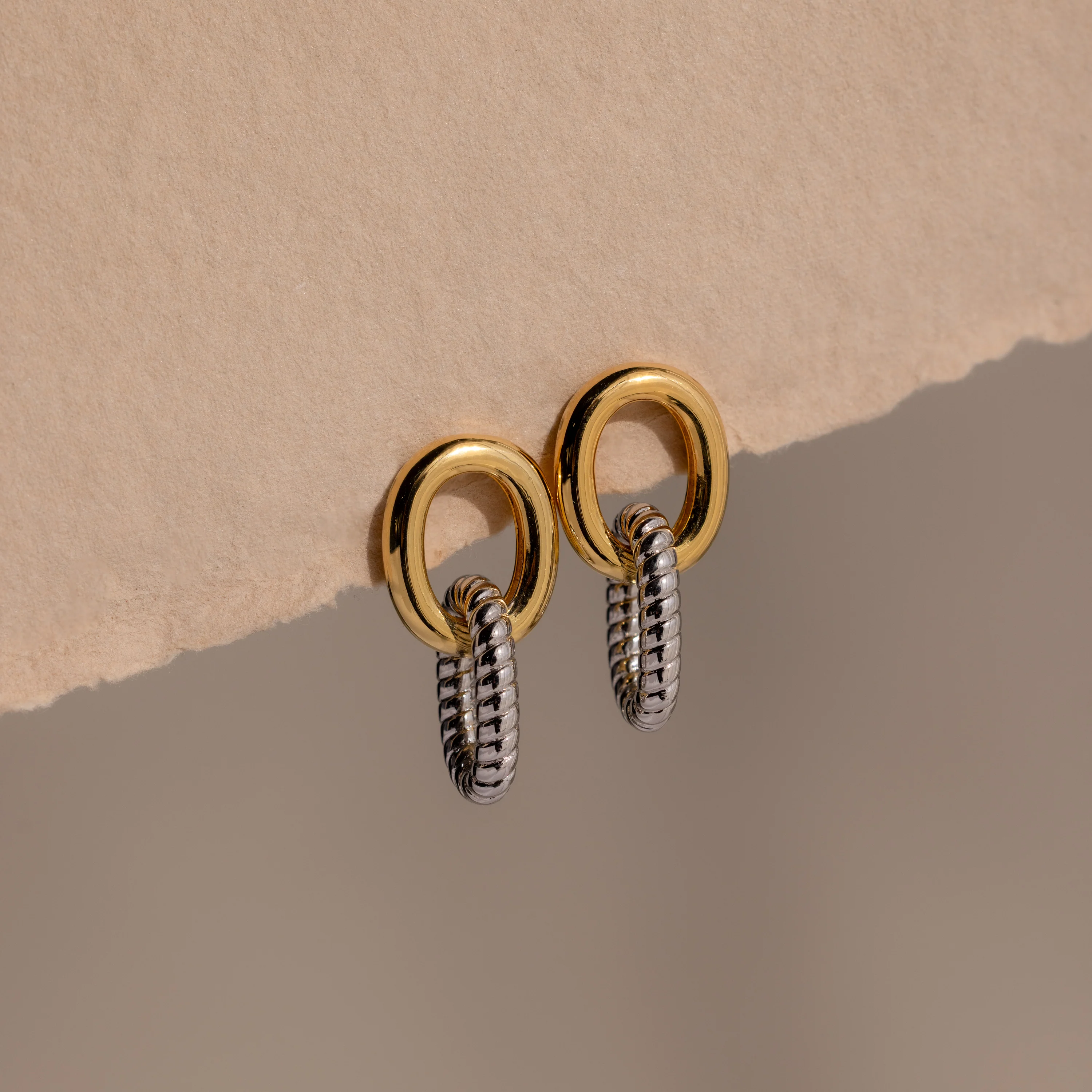 Twisted Link Earrings - Image 3