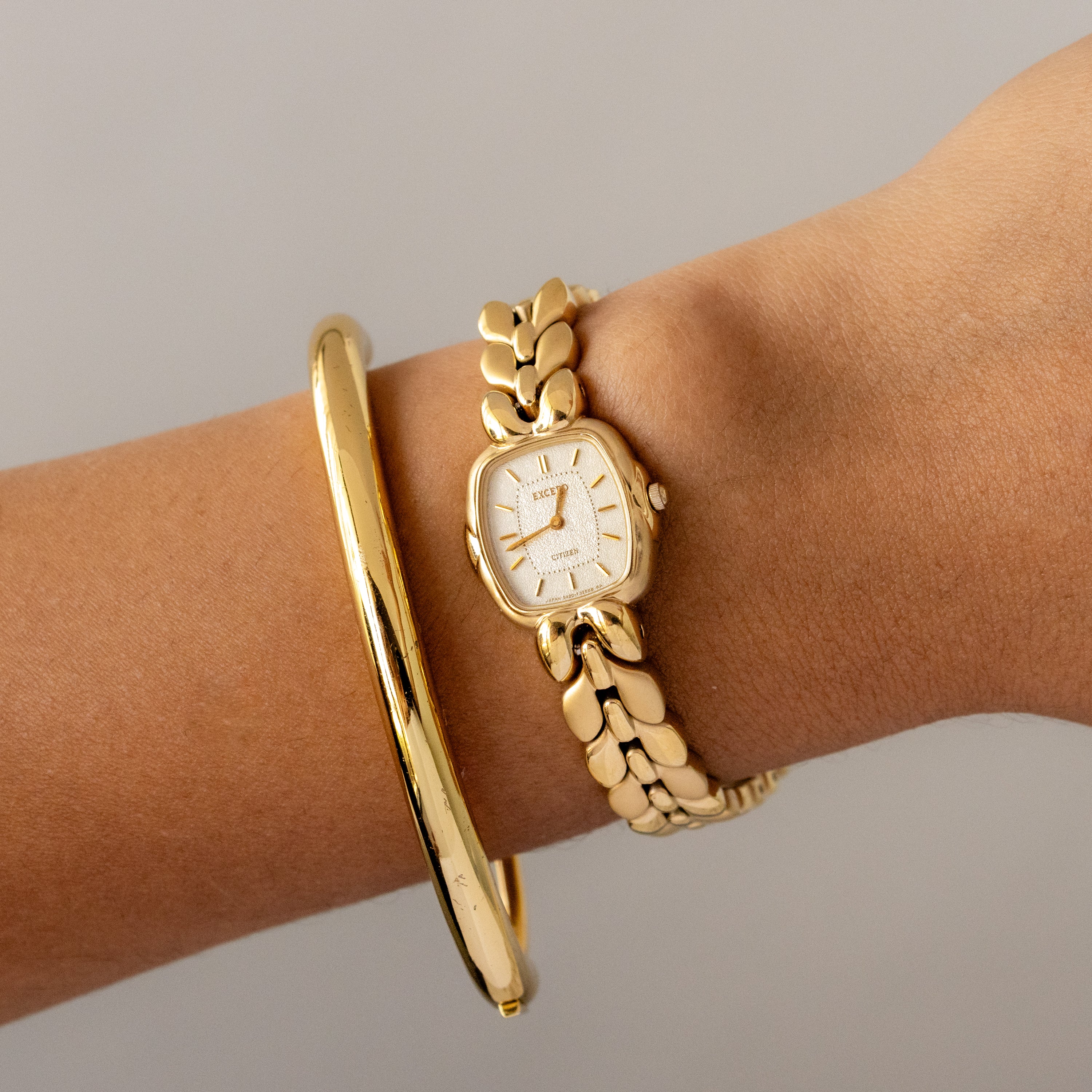 Vintage Citizen Square Exceed Gold Watch