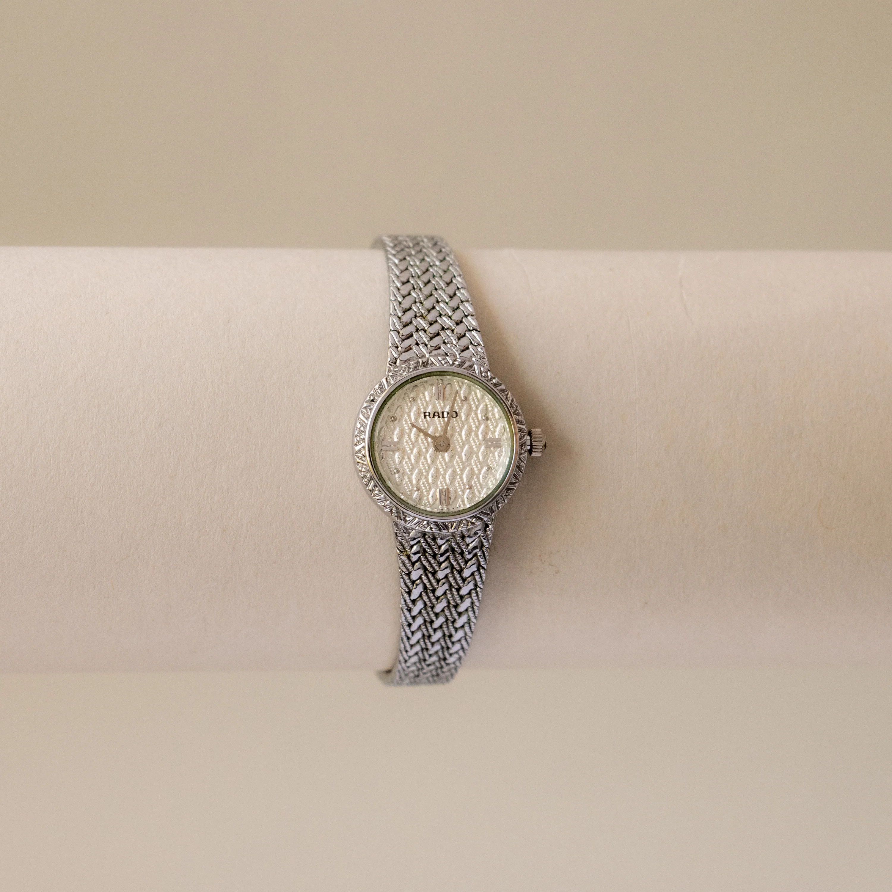 Vintage Rado Swiss Mesh Silver Watch - Image 2